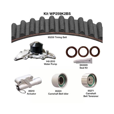 Dayco 97-03 Mitsubishi 3L Water Pump Kit, Wp259K2Bs WP259K2BS